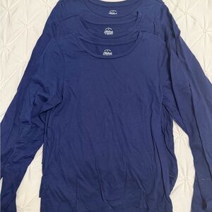 Navy Faded Glory Long Sleeve Shirts